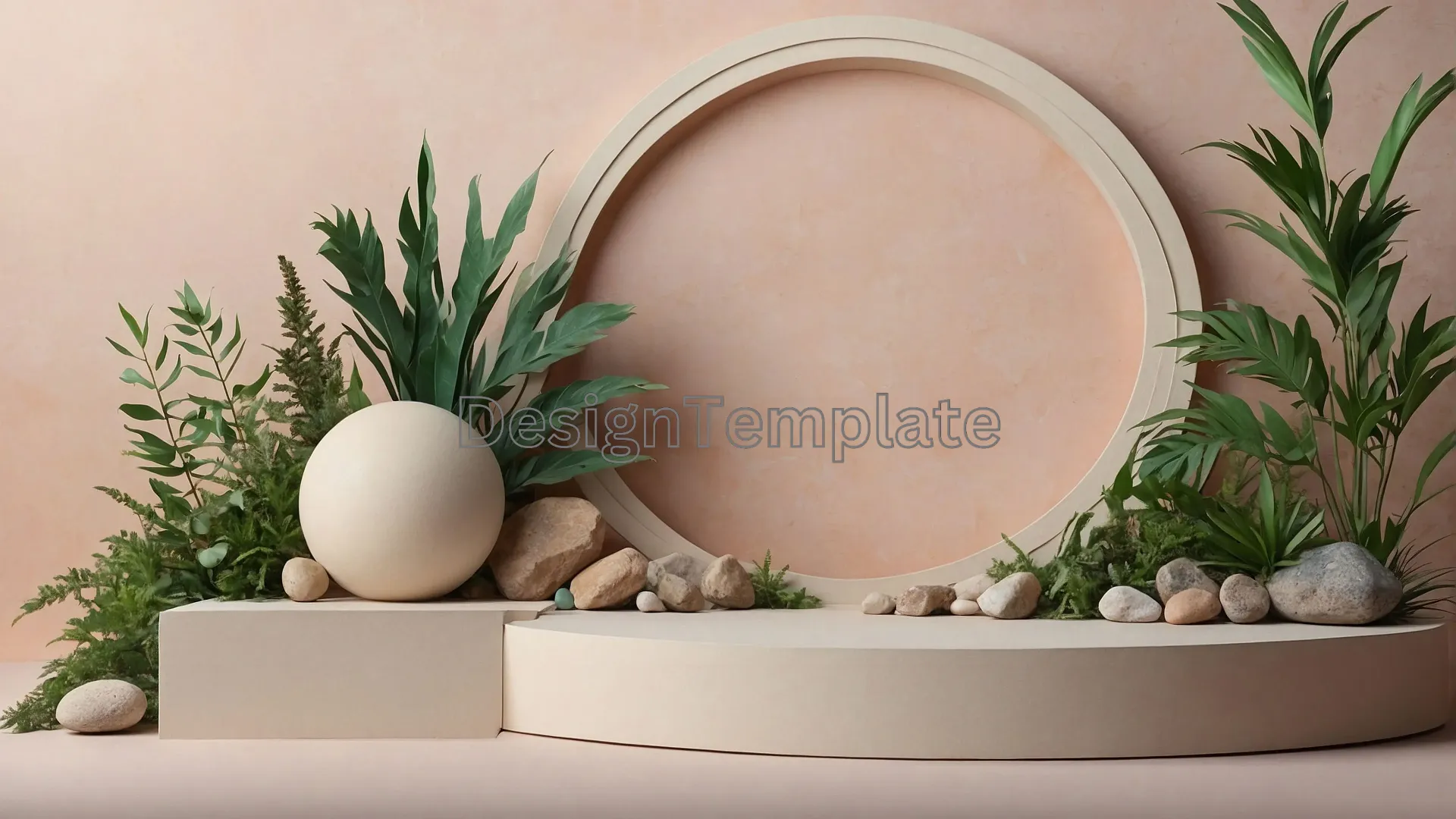 Tranquil Greenery Frame Background Image